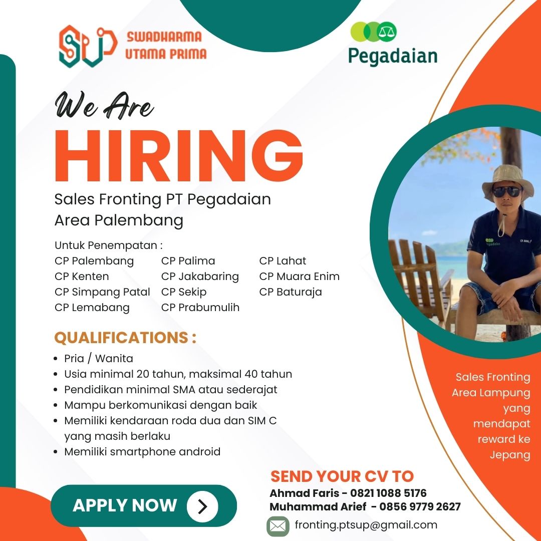 Sales Fronting PT Pegadaian Area Palembang